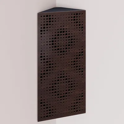 Immagine prodotto di Confezione da 2 – Trappola acustica angolare stretta con rivestimento in velluto | 50x23x10 cm | Riflessione - Isolamento acustico | [REBAT - Wengé | Nero]