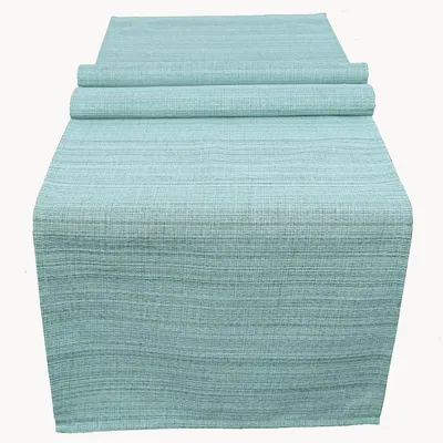 Produktbild von Outdoor Tischdecke meliert wetterbeständig 40 x 140 cm - mint