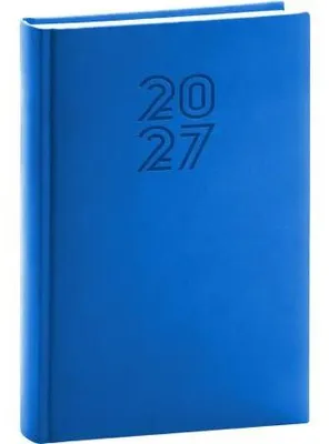 Image de NOTIQUE, Agenda quotidien, format Aprint, année 2027, couleur bleu, dimensions 15 x 21 cm
