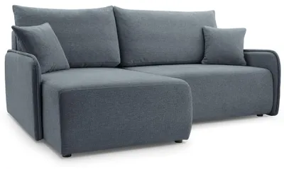 Produktbild von Selsey Netarro - Ecksofa mit Schlaffunktion, Bettkasten und Chenille-Bezug, dunkelgrau, links