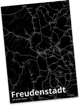 Produktbild von Mr. & Mrs. Panda Fotokarte Freudenstadt - Geschenk, Ansichtskarten, Kunstkarten, Stadt Dorf Karte Landkarte Map Stadtplan, Postkarten, Postkarte, Ansichtskarte, Grußkarte