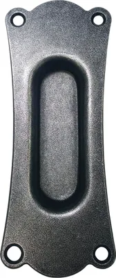 Produktbild von Schiebetürmuschel 40x120mm gebogen, verzinkt schwarz hell passiviert