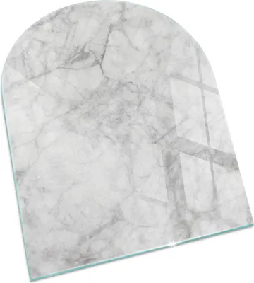 Produktbild von Marmor Textur Muster – Glasbodenplatte für – Kaminofen – Kaminplatte Glas – Schutzglas – Funkenschutzplatte –Glasbodenplatte Feuerfeste – Hitzeschutzplatte – Bodenschutz aus Glas – 80x70 cm