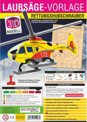 Produktbild von 3D Laubsägevorlage Rettungshubschrauber