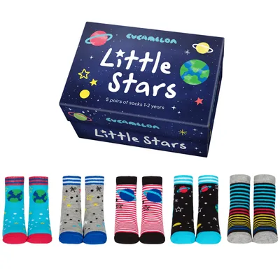 Produktbild von Little Stars Weltall Cucamelon Socken für Kleinkinder (5 Paar)