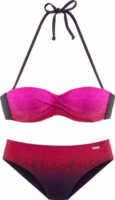 Produktbild von LASCANA Bügel-Bandeau-Bikini rot Größe 34 Cup B