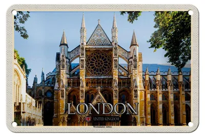 Produktbild von Blechschild Städte Westminster Abbey London UK 18x12cm Dekoration