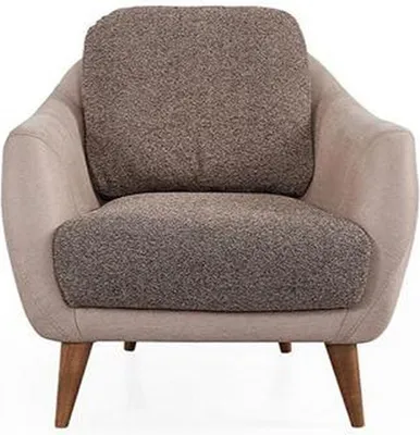 Produktbild von Elegantes Wohnzimmer Grau 1 Sitzer Sofa Design Textil Sessel Couch Neu