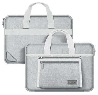 Produktbild von Laptop Tasche für Notebook & MacBook – Handtragetasche mit Schutzhülle, 14 Zoll，Grey