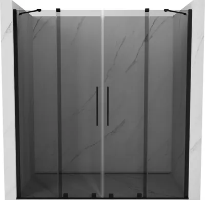Obrázek produktu pro Mexen Velar Duo posuvné sprchové dveře 180 cm, grafitové, černé - 871-180-000-42-70