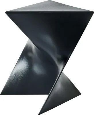 Produktbild von BELIANI Beistelltisch Schwarz Kunststoff Dreieckig Geometrische Form Designer Tisch Wohnzimmer