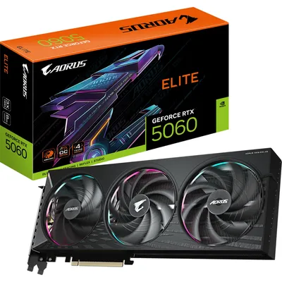 Produktbild von GIGABYTE GeForce RTX 5060 AORUS ELITE 8G, Grafikkarte, (DLSS 4, 3x