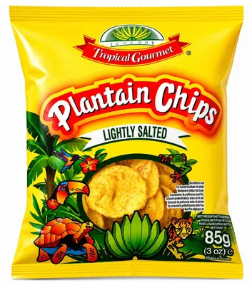 Produktbild von Tropical Gourmet Plantain Chips Lightly Salted 85g