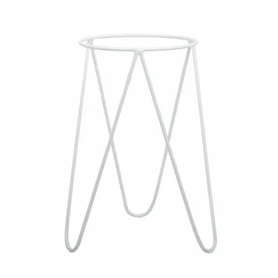 Obrázok produktu pre Kvetinový stojan, kvetinové lôžko moderný kov, podkrovie, biele 45 cm
