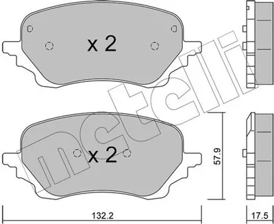 Produktbild von METELLI 22-1247-0 Bremsbeläge Satz Vorne Bremsklötze für FORD Puma SUV