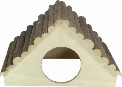 Produktbild von Elmato 10426 Natur Kletterfithaus Nagerhaus mit Rindendach, 32x22x20cm