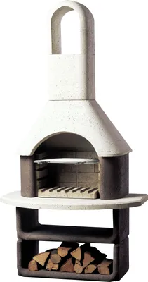 Produktbild von Buschbeck Gartengrillkamin Montana weiß-braun 90000.000