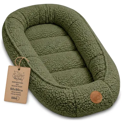 Produktbild von Baby Nest Neugeborene Nestchen tragbar Kuschelnest 90x50 cm Olivgrün