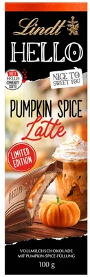 Produktbild von Lindt Hello Pumpkin Spice Latte Vollmilch Tafel 100g