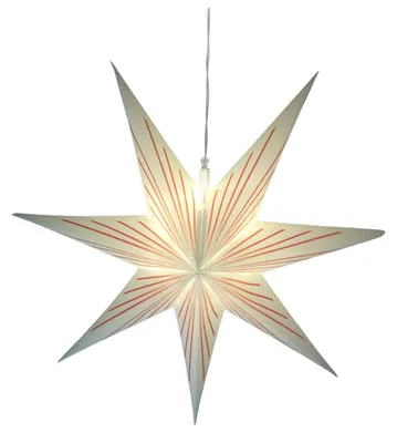 Produktbild von LED Weihnachtsstern 60cm rot weiß Adventsstern Leuchtstern Weihnachtsdeko Deko , Farbe:weiss