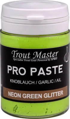 Produktbild von Trout Master Pro Paste - 60g Forellenteig Forellenpaste, Farbe:Neon Grün Glitter