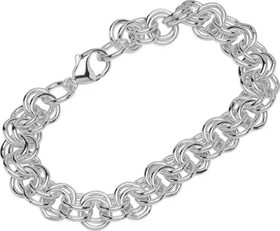 Produktbild von Armband 925 Sterlingsilber 22cm Zwillingsankerkette rund Herren Armreif Kette