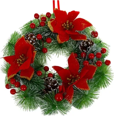 Immagine prodotto di Ruhhy 26470 Ghirlanda di Natale con ornamenti 30 cm