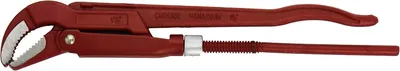 Produktbild von HaWe 67.015 Eckrohrzange 11/2 Zoll Chrom-Vanadium geschweifter Doppel-T-Griff Rohrzange