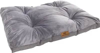 Produktbild von Hundebett Hundematte, Waschbares Hundesofa Zweiseitig, 60x55 cm, Cordura und Samt, Grau, Flachs [123]