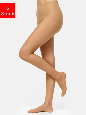Produktbild von NUR DIE Damen Feinstrumpfhose 6-Pack Supersitz - mandel - Größe 46-48