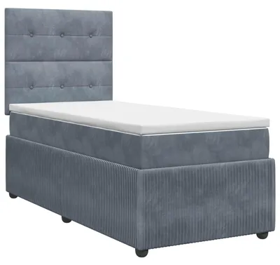 Obrázek produktu pro vidaXL Postel s pružinovou matrací tmavě šedá 80 x 200 cm sametová
