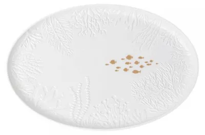 Image de Assiette de service en porcelaine, décorée de motifs de poissons