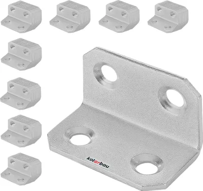 Produktbild von KOTARBAU® 100er Set Winkelverbinder 18 x 18 x 30 mm Stahl Bauwinkel Montagelöcher Möbelwinkel Verzinkt Schwerlast Holzverbinder Montagewinkel Stuhlwinkel
