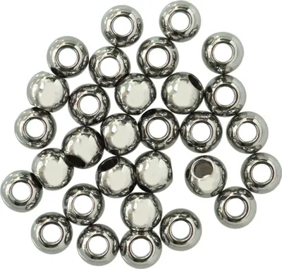Produktbild von 30 Edelstahl Perlen Zwischenperlen Fedelperlen, 3mm, Loch 1,4mm, silberfarbig