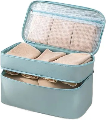 Produktbild von Reiseunterwäschentaschen, Reiseunterwäschetaschen - Reisebeutel für Unterwäsche, Verpackungsorganisator für Toilettaschen, Organizer Reisebeutel, blau