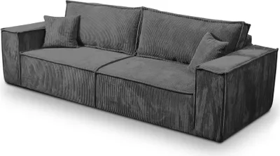 Obrázek produktu pro FEDVE rozkládací pohovka Sekwana funkční rozkládací pohovka rozkládací box minimalistický design šedá (poso 60)