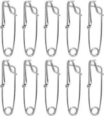 Immagine prodotto di Visclips per la pesca con lenze a filo lungo, 10 pezzi, acciaio inossidabile, 2,6 x 100 mm.