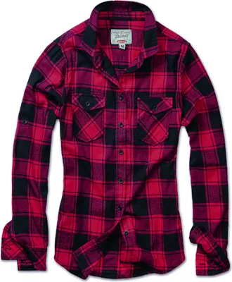 Obrázek produktu pro Urban Classics Dámská kostkovaná košile Ociu černo-červená 4XL