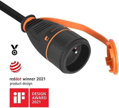 Produktbild von Electraline 01753 Steckdosen-Splitter 3-fach IP44, Electralock, H07RN-F Kabel