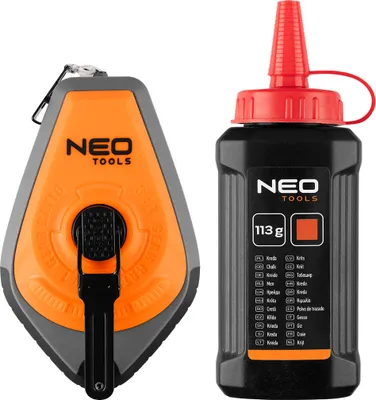 Image de NEO TOOLS Cordon de frappe 3:1 avec boîtier ABS+TPR et craie rouge - 30m de cordon