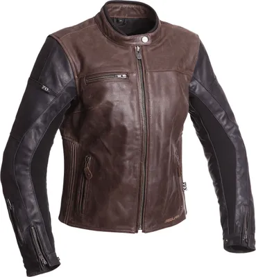 Produktbild von Segura Nova Damen Motorrad Lederjacke, braun/schwarz, 40