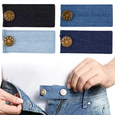 4er-Pack Taillenverlängerer für Jeans, verstellbar, ohne Nähen