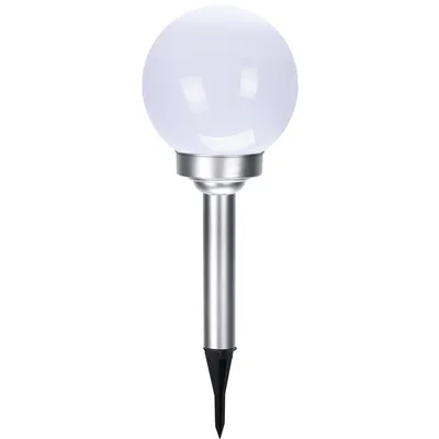 Obrázek produktu pro Solární kulatá lampa, O 15 x 47 cm, 2 LED, bílá