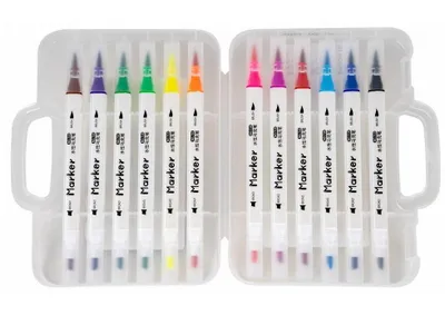 Zdjęcie produktu dla Marker dwustronny Bobdog 12 kolorów
