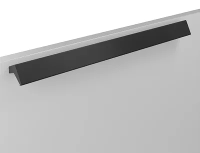 Zdjęcie produktu dla Klamka do mebli wykonana z zamaku, rozstaw otworów 320 mm, wykończenie: matowy, czarny lakier