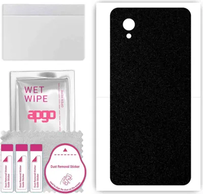 Produktbild von apgo Rückseite Schutzfolie, Skin, kompatibel mit ZTE Blade A31 Lite, Hinten Displayschutzfolie aus Vinylfolie, kratzfest, einfache Montage - Mattschwarz