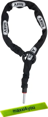 Produktbild von Abus Rahmenschlosskette Fahrrad Chain ACH 2.0 6KS 130cm Schwarz inkl. maxxi4you Reflexband