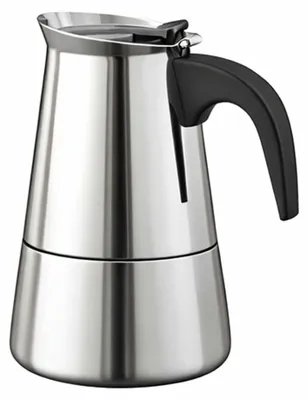Produktbild von Cheffinger, Edelstahl Espressokocher 6 Tassen Induktion Moka, Silber