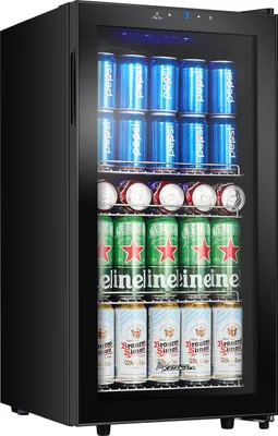 Produktbild von Kalamera Getränkekühlschrank, Bierkühlschrank mit Touch-Bedienfeld, 3-18°C Kühlzone, Flaschenkühlschrank 86 Liter, KRC-86GE