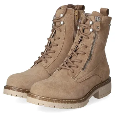 Productafbeelding van Beliana dames veterschoenen, taupe kleur, suède, maat 37